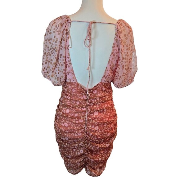 FREE PEOPLE X Revolve Tessa Dress - Tea Primrose Rouched Sz: S Floral - Picture 6 of 13